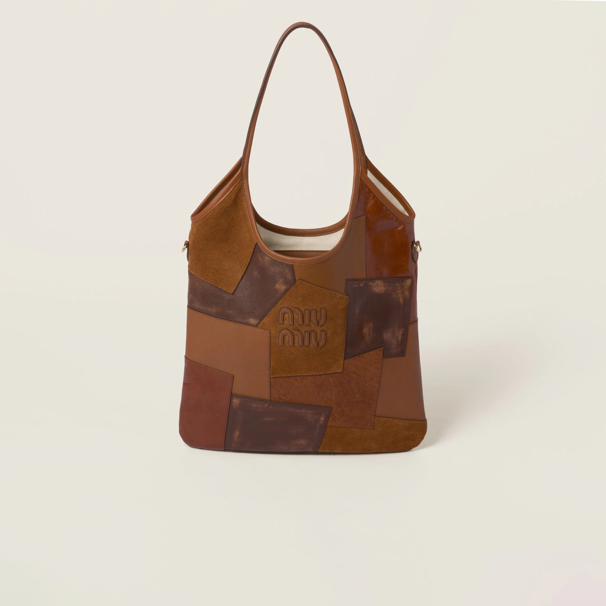 Ivy leather patchwork bag