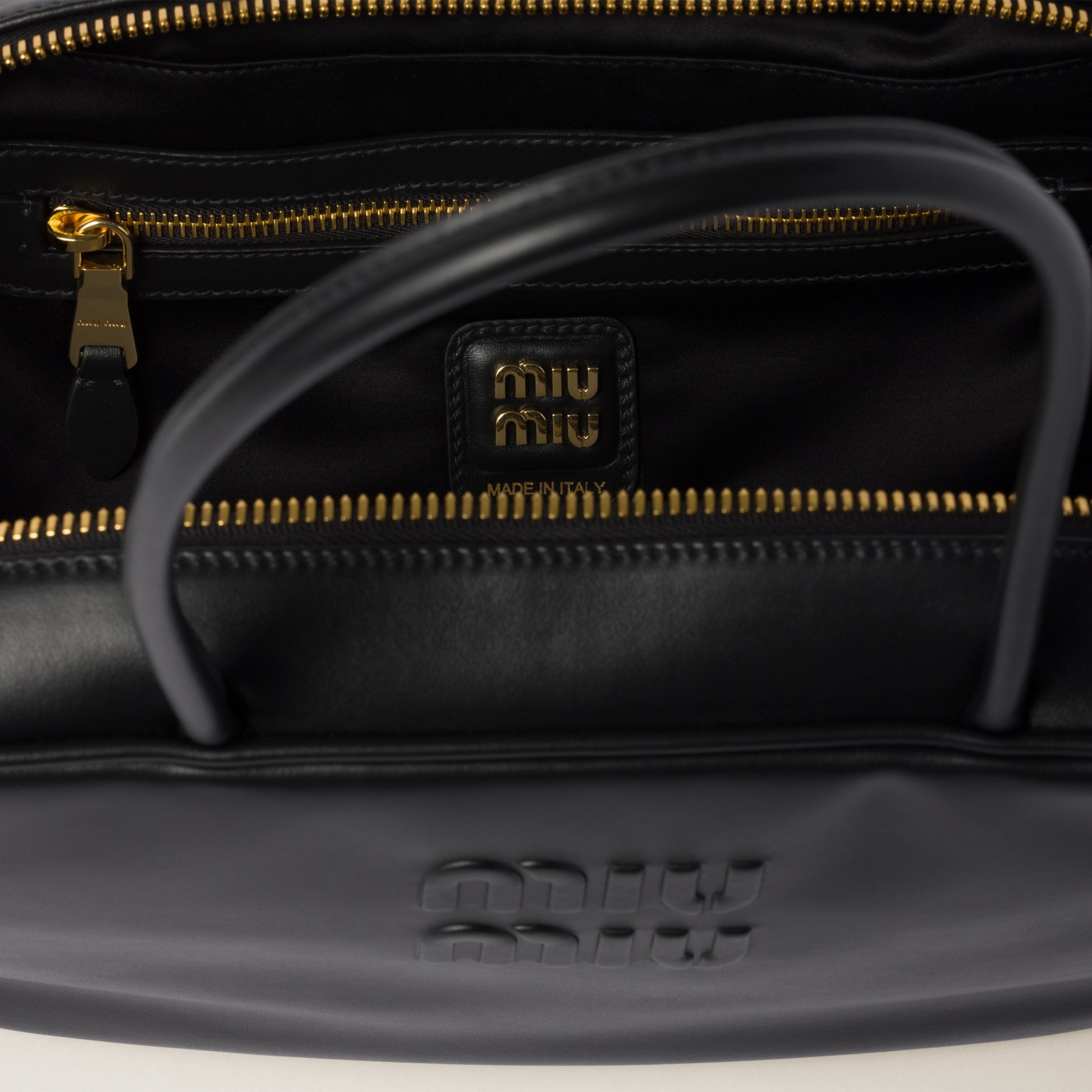 Beau leather top-handle bag