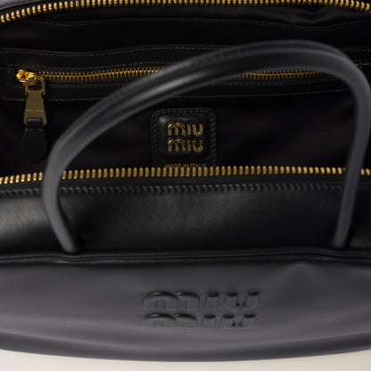 Beau leather top-handle bag
