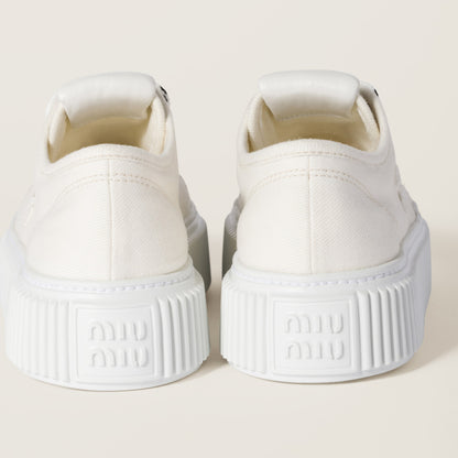 Denim sneakers with logo