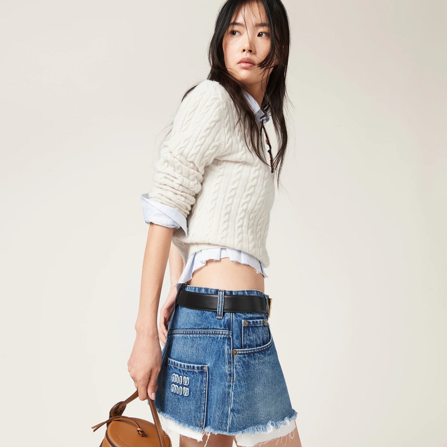 Denim miniskirt
