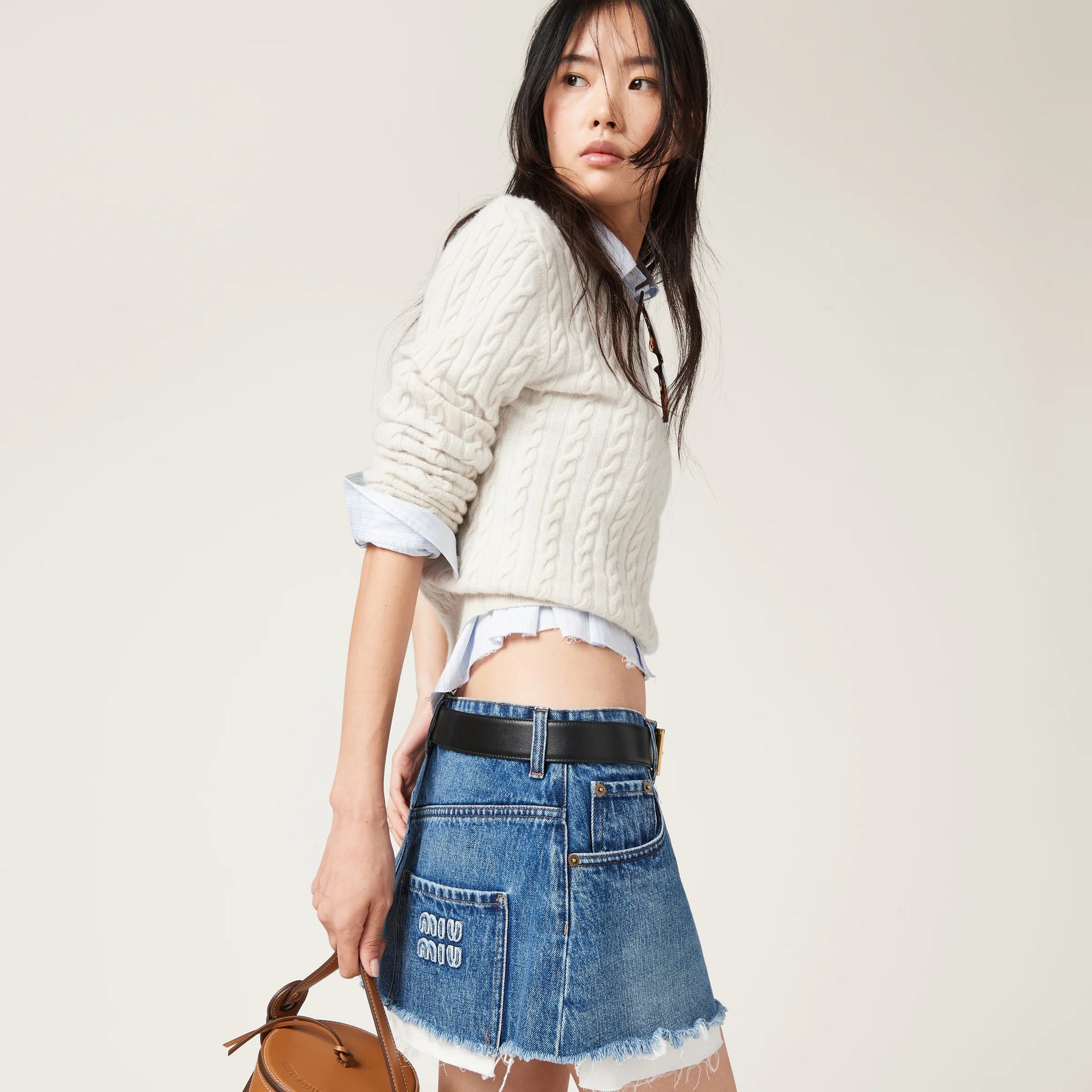 Denim miniskirt