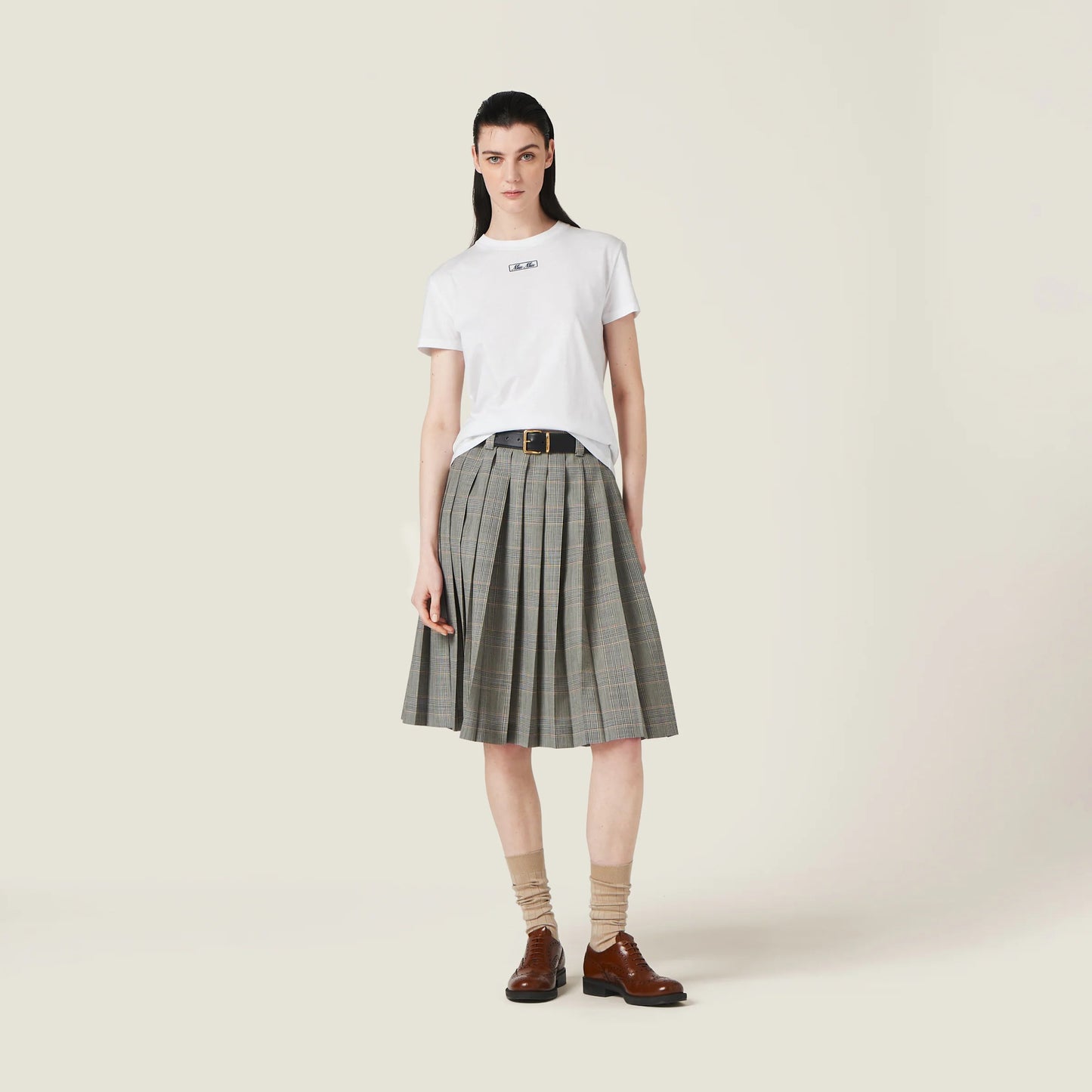 Embroidered cotton jersey T-shirt