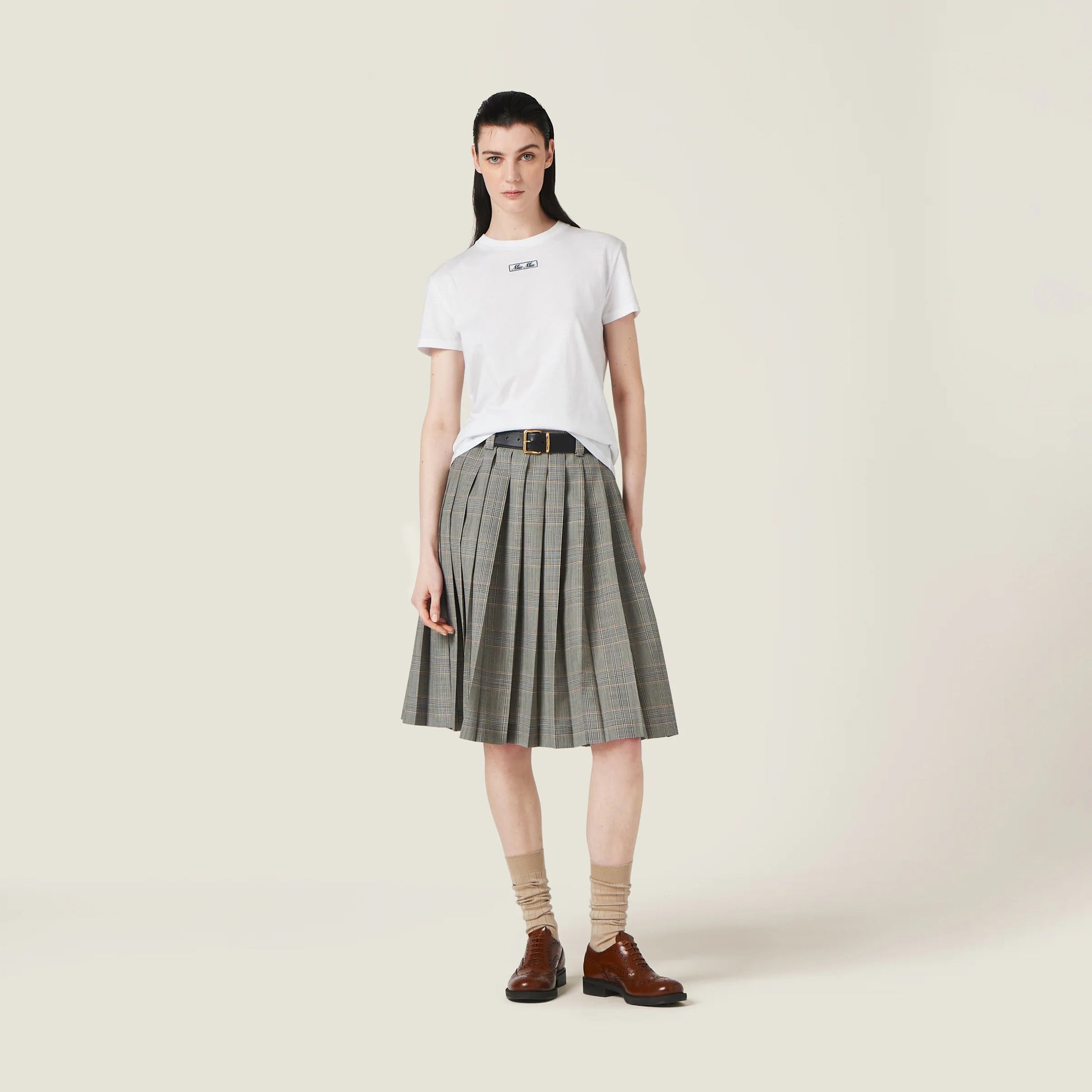 Embroidered cotton jersey T-shirt