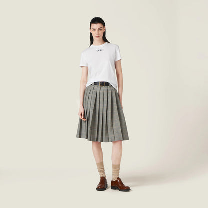 Embroidered cotton jersey T-shirt
