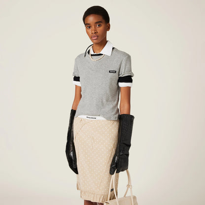 Ribbed jersey T-shirt