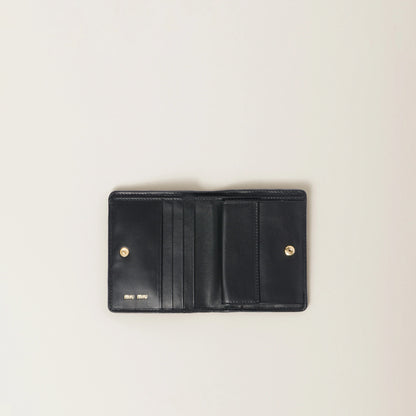 Small matelassé nappa leather wallet