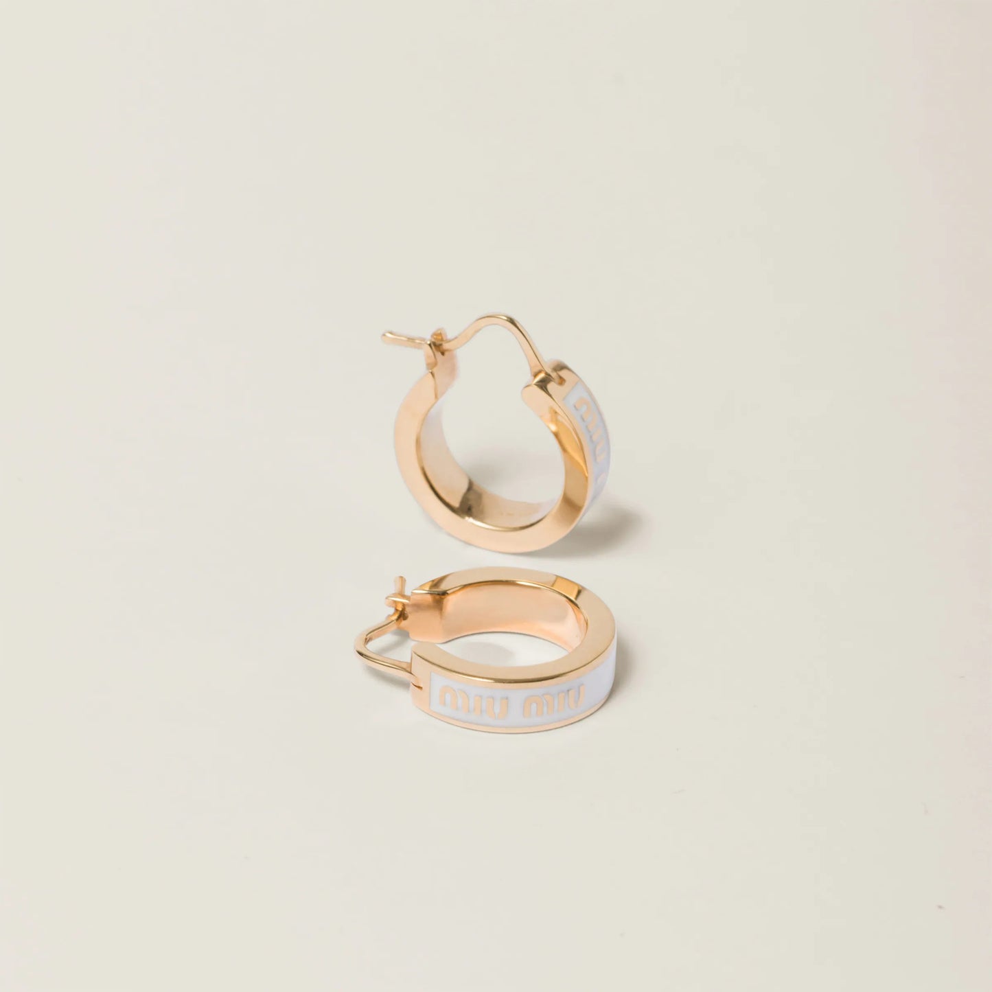 Enameled metal earrings