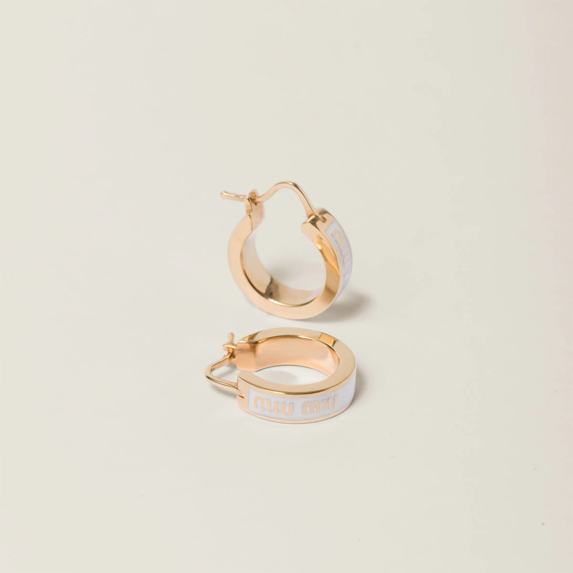 Enameled metal earrings