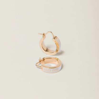 Enameled metal earrings
