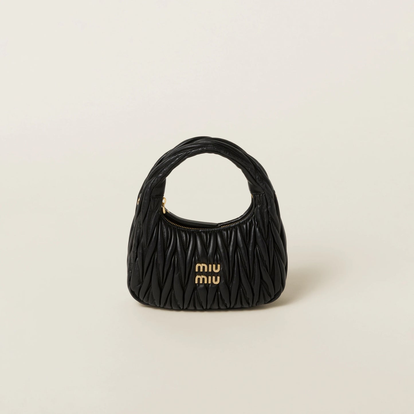 Wander matelassé nappa leather hobo bag