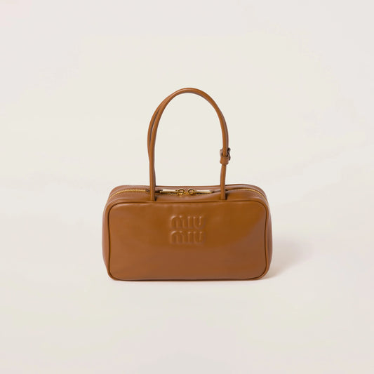 Beau leather top-handle bag
