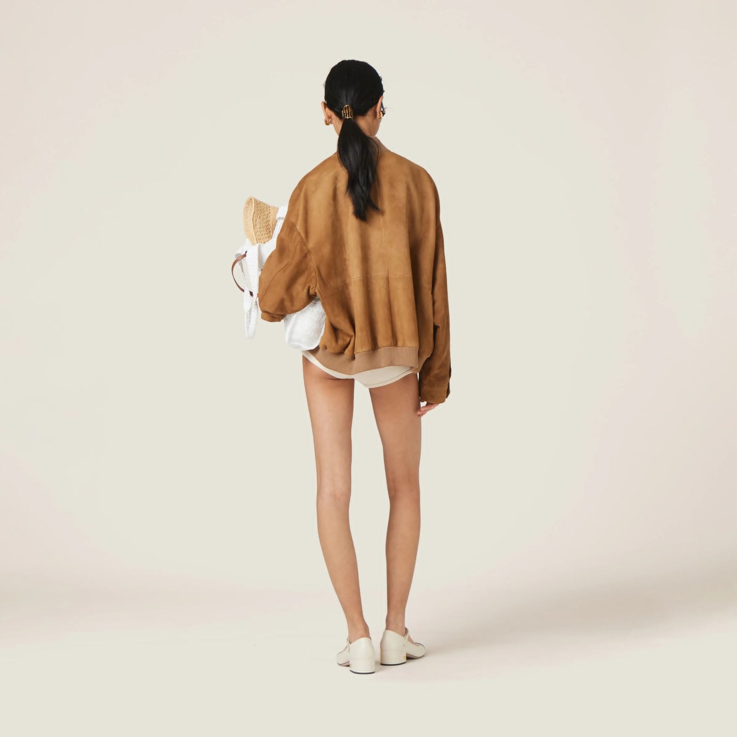 Suede nappa leather jacket