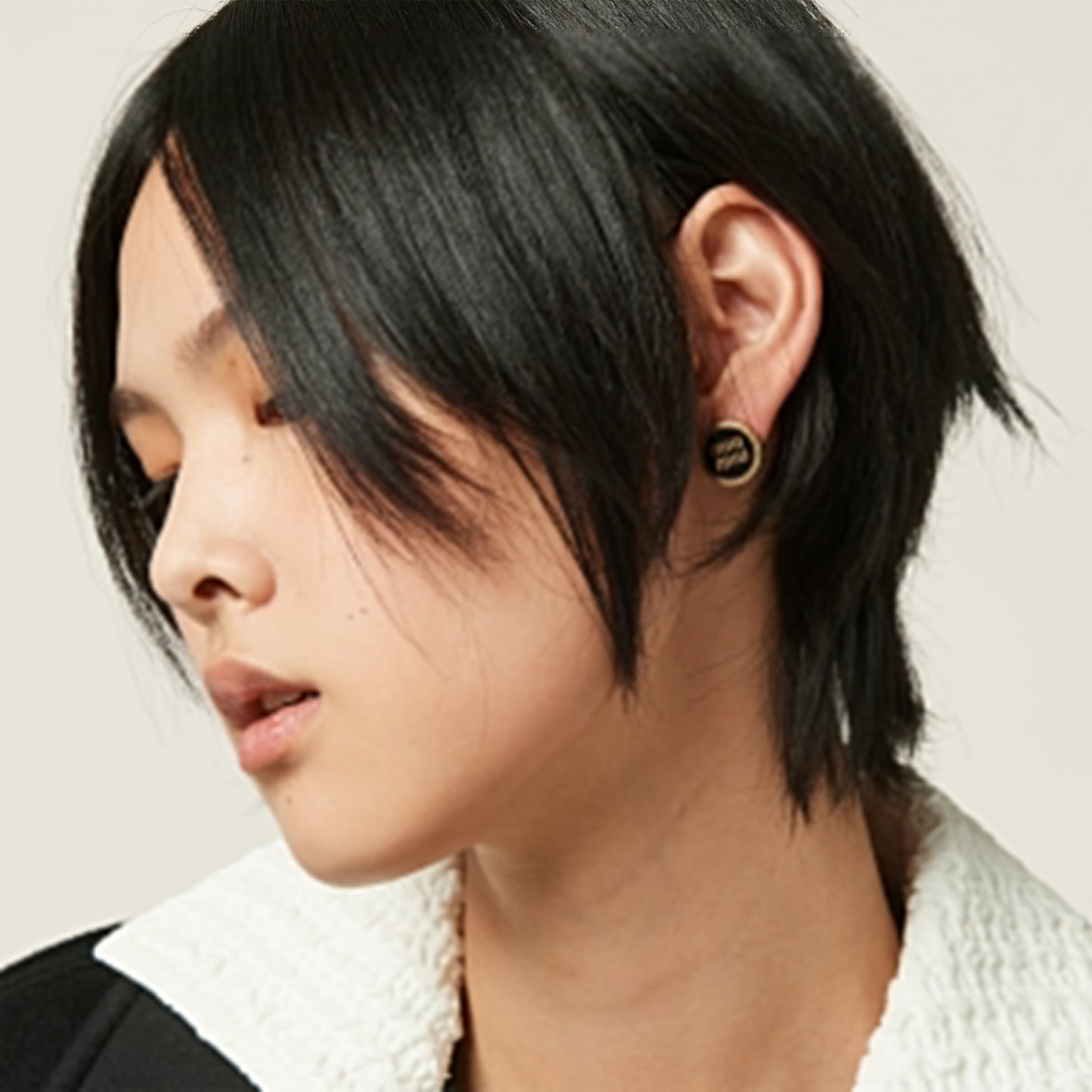Enameled metal earrings