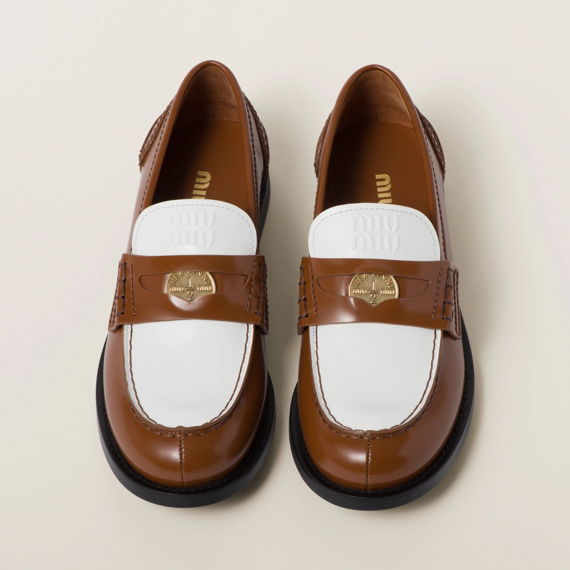 Leather penny loafers