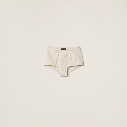 Garment-dyed ribbed boxer shorts