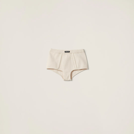 Garment-dyed ribbed boxer shorts