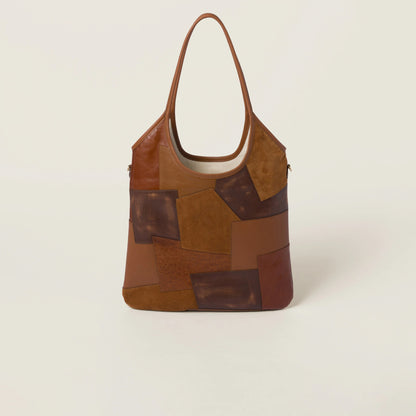 Ivy leather patchwork bag