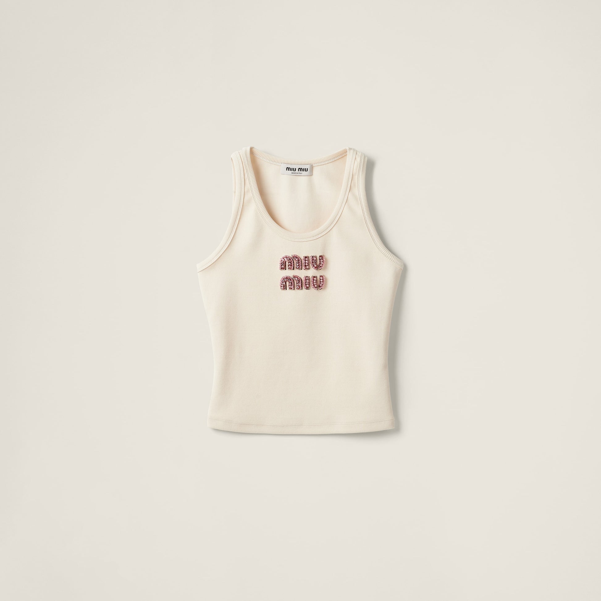 Ribbed jersey top