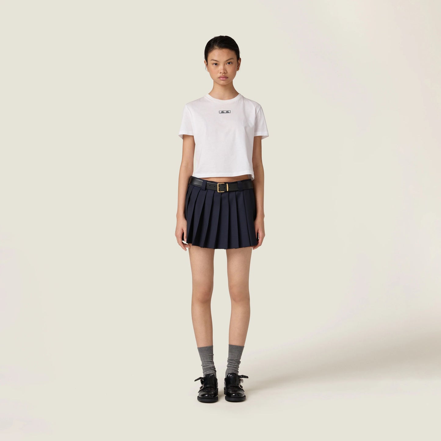 Embroidered cotton jersey T-shirt