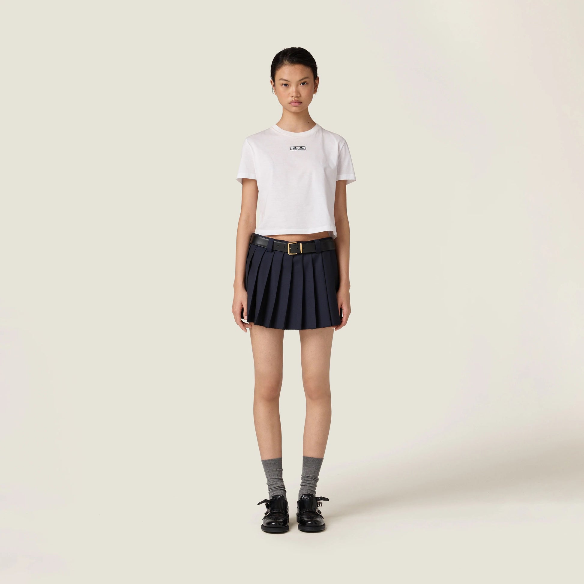 Embroidered cotton jersey T-shirt