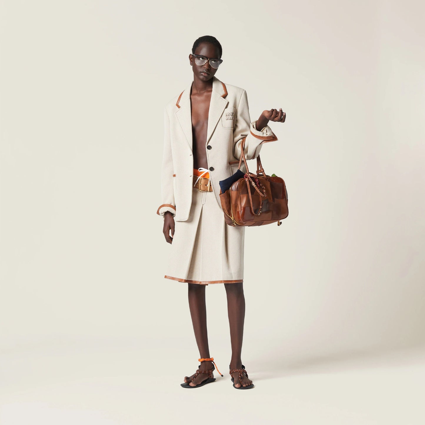 Leather patchwork Beau bag