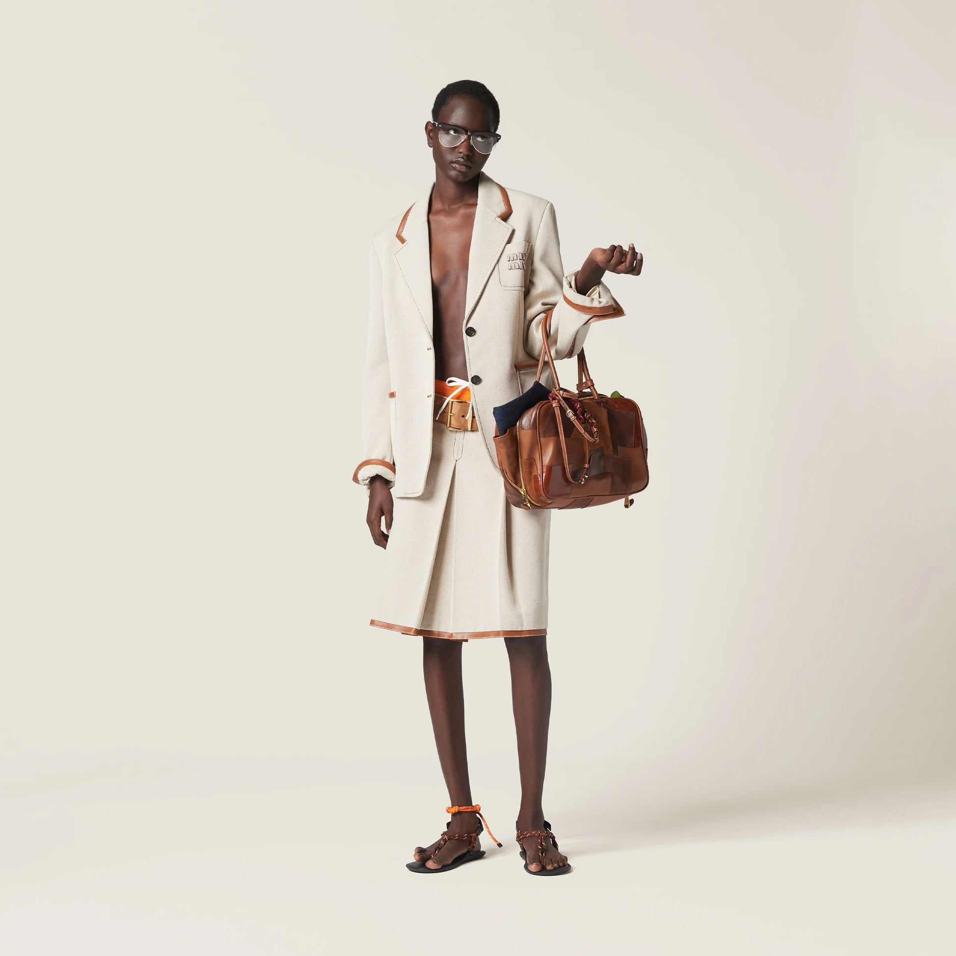 Leather patchwork Beau bag