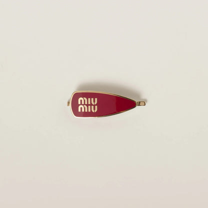 Enameled metal hair clip