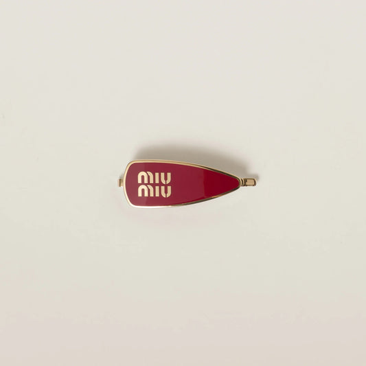 Enameled metal hair clip
