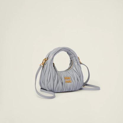Wander matelassé nappa leather hobo mini-bag
