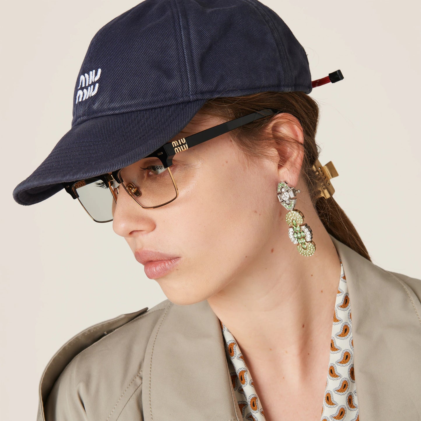 Denim baseball cap