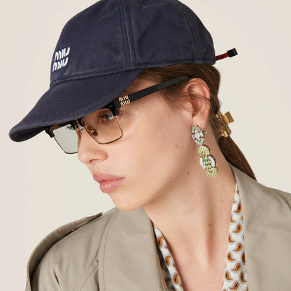 Denim baseball cap
