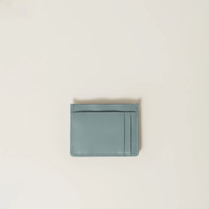 Matelassé nappa leather card holder