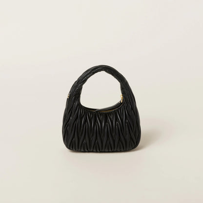 Wander matelassé nappa leather hobo bag