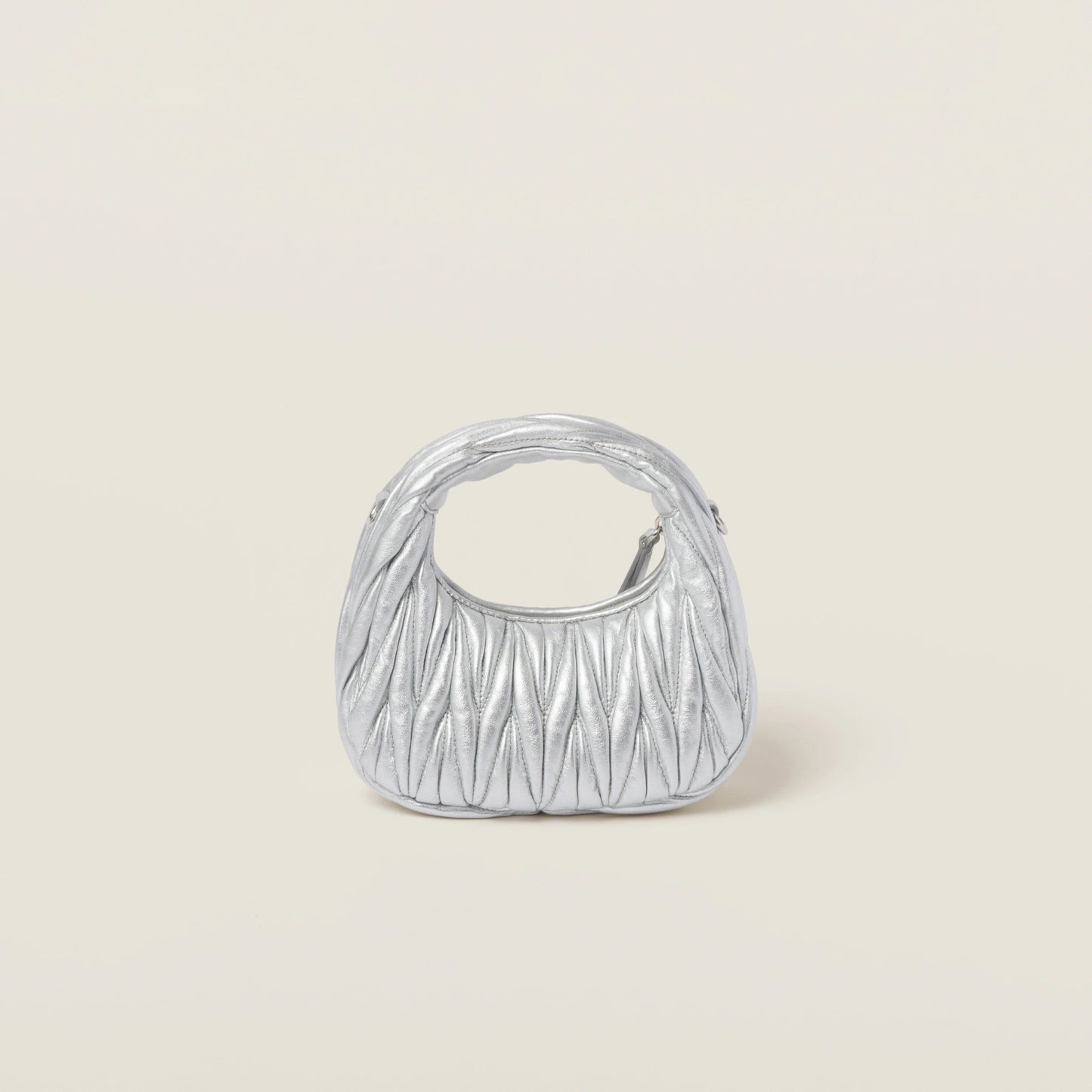 Wander matelassé nappa leather hobo mini-bag