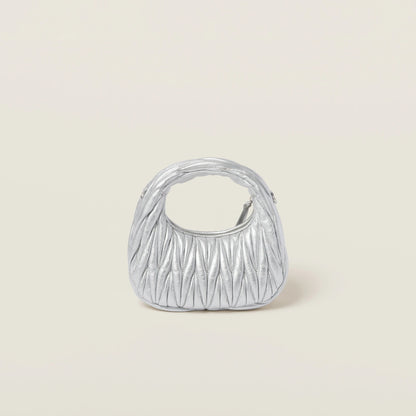 Wander matelassé nappa leather hobo mini-bag