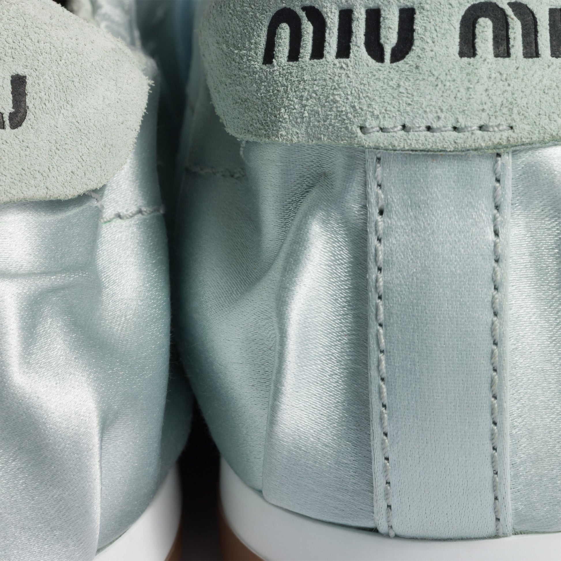 Plume satin sneakers