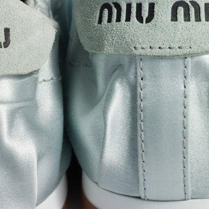 Plume satin sneakers