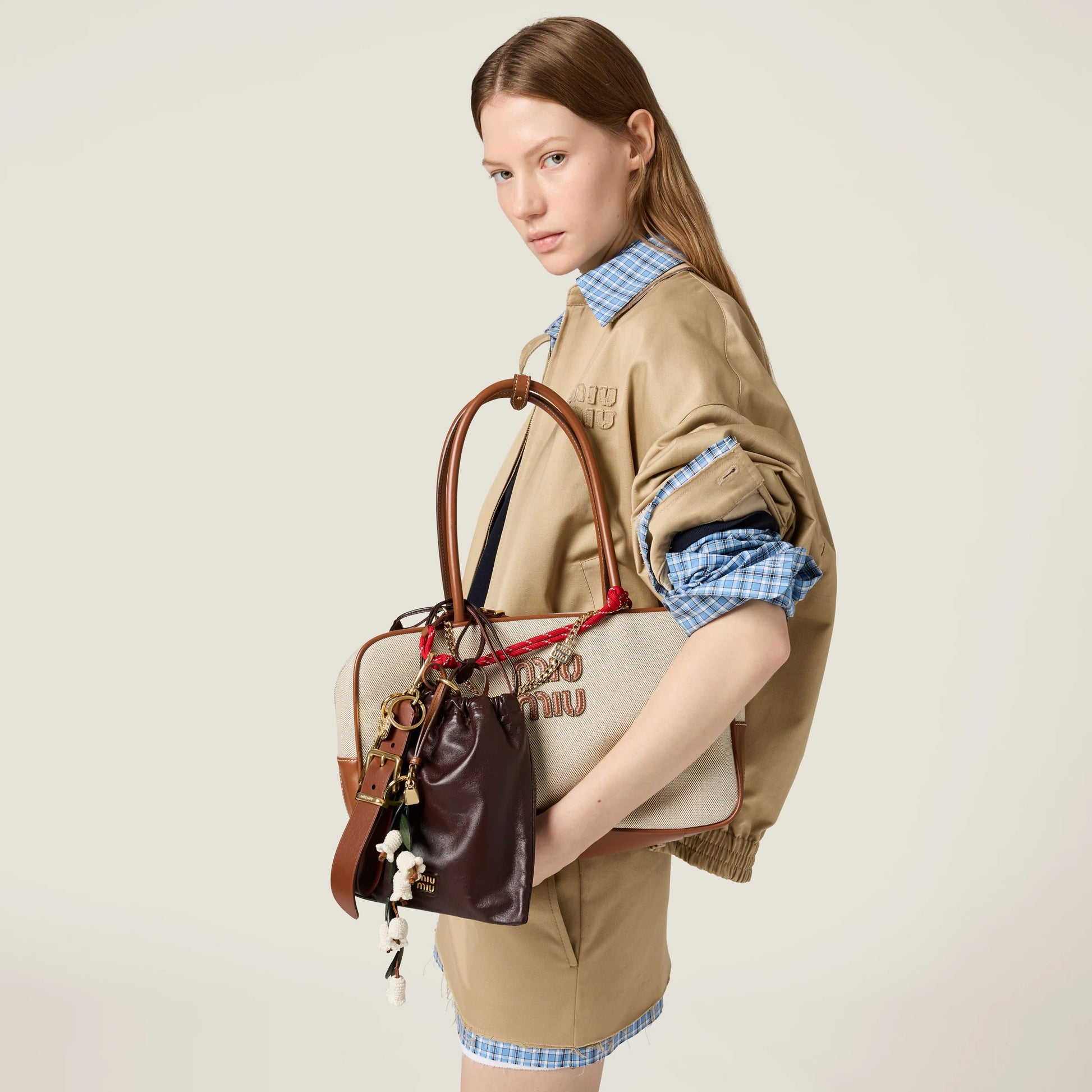 Beau canvas and leather bag