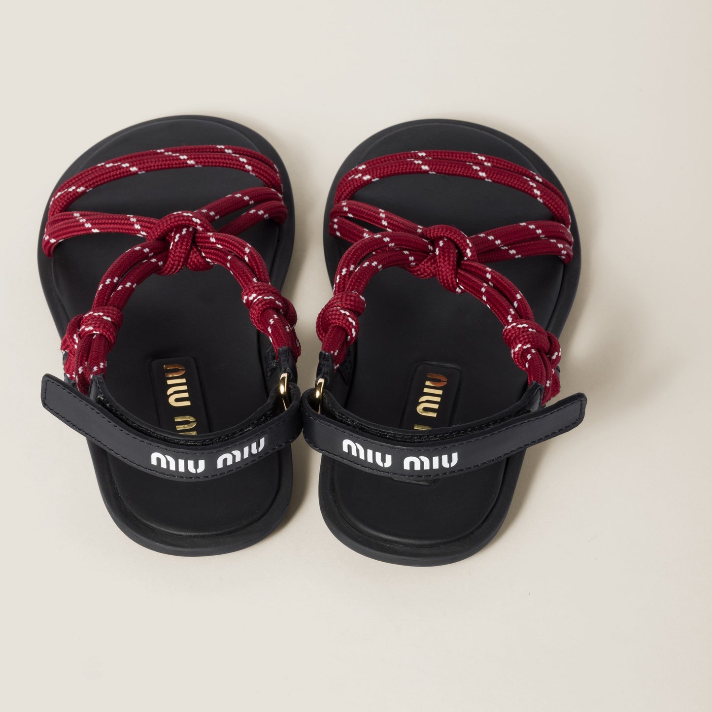 Riviere cord and leather sandals
