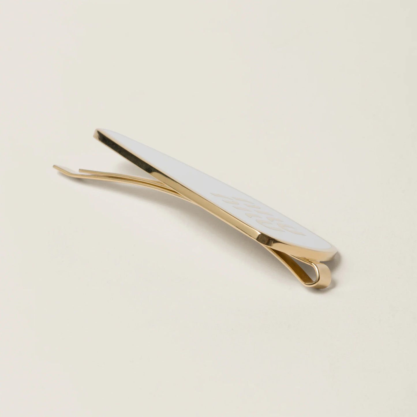 Enameled metal hair clip