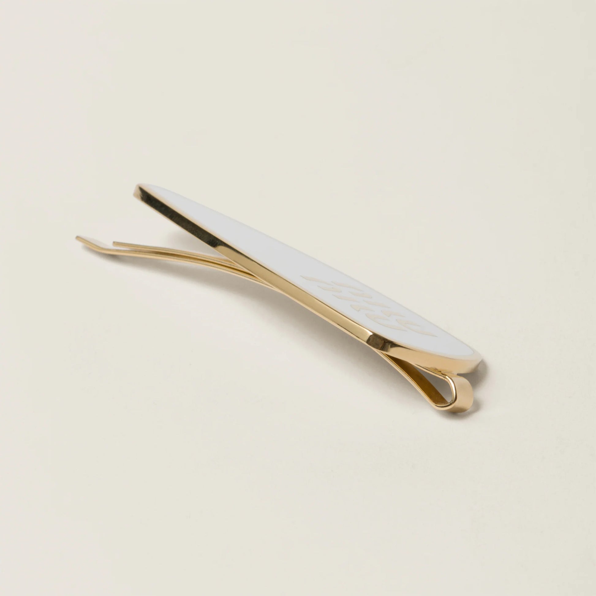Enameled metal hair clip