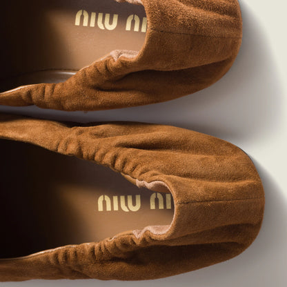 Ruches suede loafers