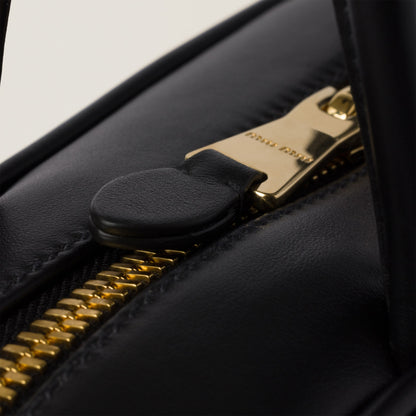Beau leather top-handle bag