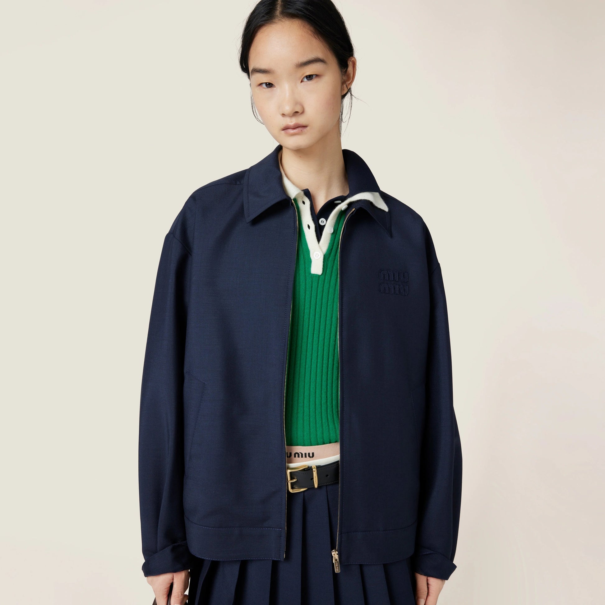 Mohair blouson jacket