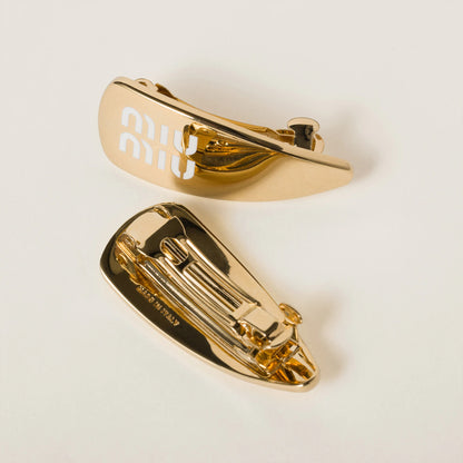 Enameled metal hair clips
