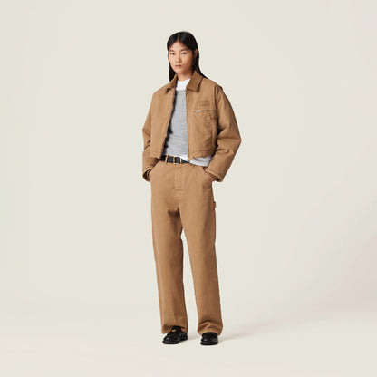 Garment-dyed gabardine blouson jacket