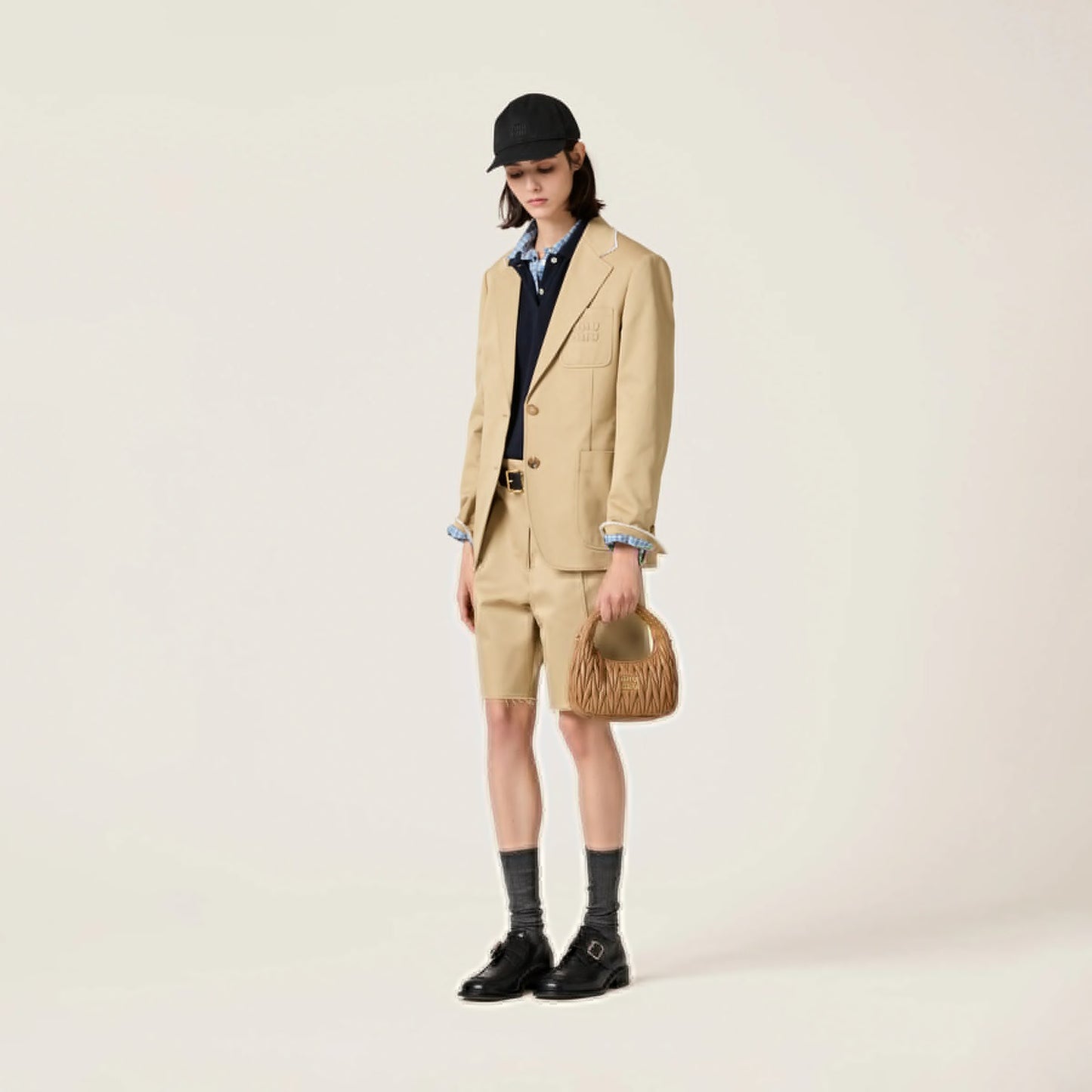 Wander matelassé nappa leather hobo bag