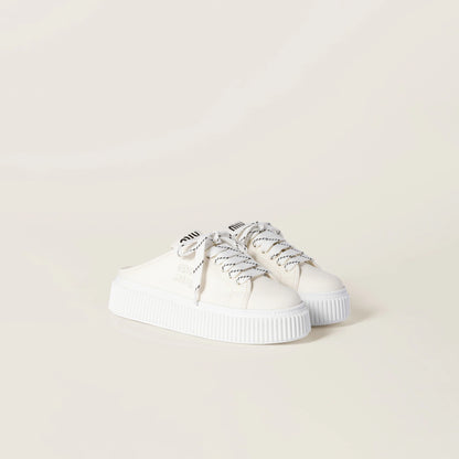 Denim sneaker mules