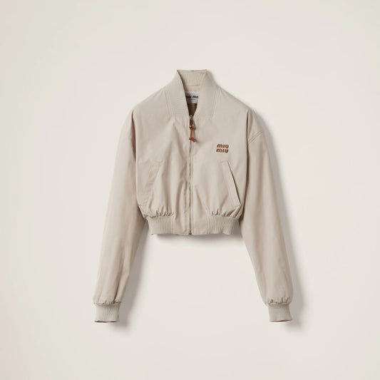 Panama cotton blouson jacket